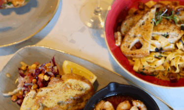 prawns pasta & chicken